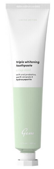 Gem Triple Whitening Toothpaste Crisp Mint (100g)