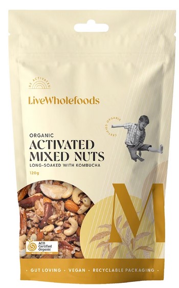 Live Wholefoods Organic Activated Mixed Nuts (120g, 300g)