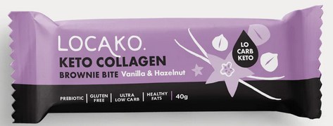 Locako Keto Collagen Brownie Bite Vanilla & Hazelnut Bar (40g)